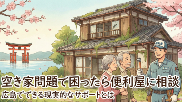 空き家問題で困ったら便利屋に相談｜広島でできる現実的なサポートとは