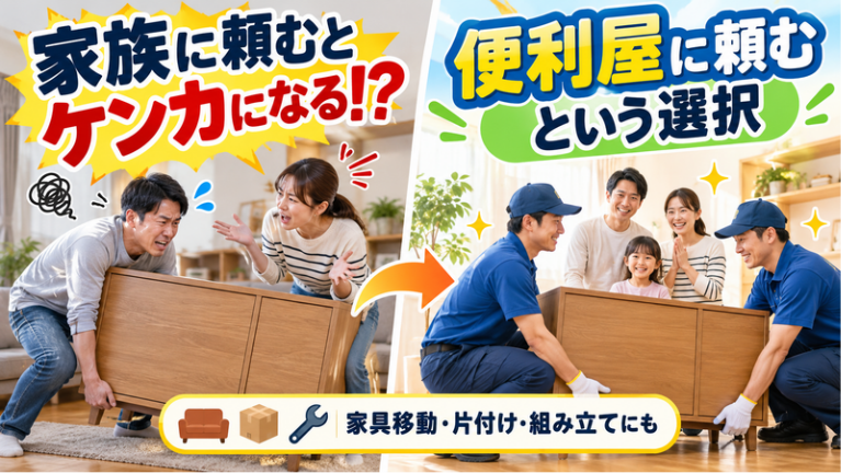 家族に頼むとケンカになる！？便利屋に頼むという選択
